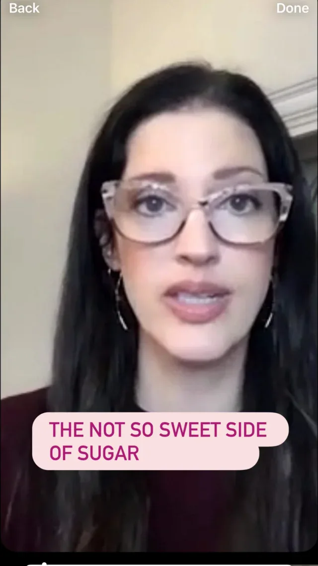 Think sugar is only a dessert problem? Think again. That sneaky stuff lives in bread, condiments, salad dressings, flavored yogurts, and more and it’s doing far more damage than you might realize. Excess sugar is a root driver of inflammation, which disrupts insulin signaling and impairs gut health.
Here’s how it plays out in your body: when you consume a lot of sugar, particularly fructose, your cells can become inflamed. To calm things down, your body ramps up cortisol, which paradoxically increases fat storage, especially around your organs. 
On top of that, glucose spikes strain your insulin system. Repeated surges can lead to insulin resistance, a hallmark of chronic metabolic dysfunction.
And sleep? It doesn’t escape unscathed. High sugar intake and cortisol spikes disturb your sleep cycle, making restorative sleep harder to achieve which then feeds back into insulin dysregulation.
Let’s not forget your gut: too much sugar shifts the balance of gut bacteria, damaging the lining of your intestines (aka “leaky gut”), which fuels systemic inflammation and worsens insulin resistance.
Sugar is everywhere this time of year. Want a powerful, root-cause reset? Comment SWEET for my free 5-day Sugar Detox.
.
.
.
.
.
#sugar #sugardetox #sugarbreak #detox #rootcause #inflammation #brainfog #leakygut #guthealth #functionalhealth
