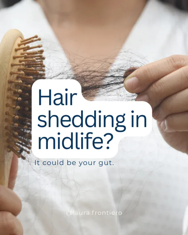 Hair shedding is not just a surface issue. Your gut plays a central role in how well your hair grows, strengthens, and stays anchored.
When the gut struggles to absorb nutrients, levels of iron, zinc, B vitamins, and proteins begin to drop. These are the very building blocks your hair relies on. An imbalanced microbiome can also create low grade inflammation that disrupts the hair growth cycle and shortens the growth phase, leading to increased shedding.
Gut imbalance can even influence hormone metabolism. When certain bacteria shift out of balance, the body may produce or retain more DHT, a hormone closely linked to thinning and shedding in midlife.
A stressed gut can confuse the immune system as well. This increases the likelihood of immune activity that targets hair follicles and accelerates loss.
The solution is to support the gut so the hair can recover. Focus on a nutrient dense, fiber rich diet, test your microbiome and hormone pathways, use targeted supplements, and manage stress to calm inflammation.
Comment HAIR below for a link to my blog post all about this topic! 
.
.
.
.
.
#hairloss #midlifehairloss #hairshedding #rootcause #functionalhealth