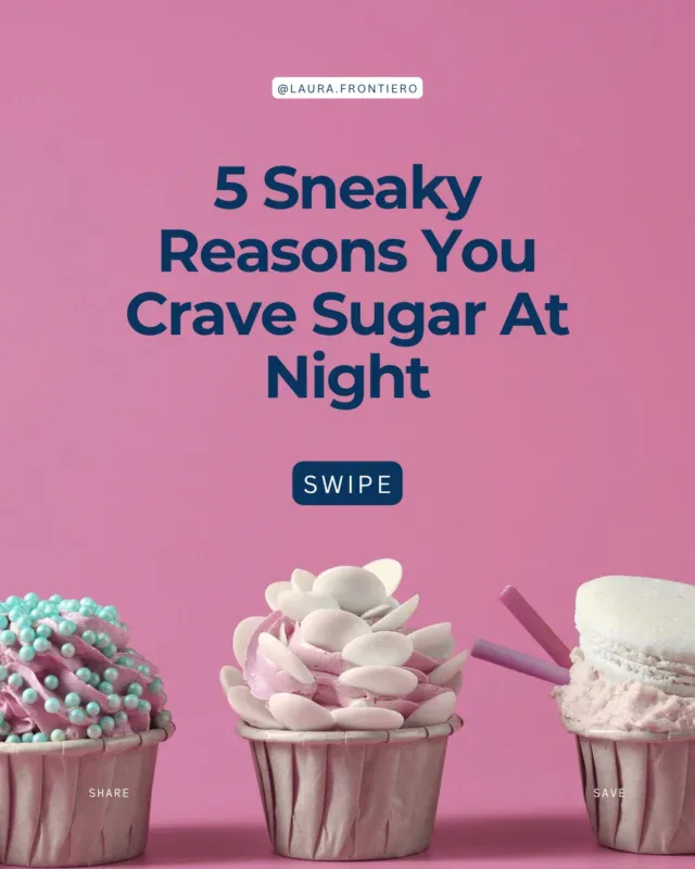 I’m talking to you, the one who says,
“I have no control at night.”

But all day? You’re “good.”

This isn’t a discipline issue.

If your body is:
• Undereating
• Stressed
• Imbalanced in the gut
• Running on poor sleep

…it will push you toward quick energy.

And sugar is the fastest solution.

When I struggled with intense cravings, I thought I just needed more willpower.

What I actually needed was support.

Your body isn’t working against you.
It’s trying to keep you going.

Want my free 5 day sugar detox? Comment SUGAR below for the link. 
.
.
.
.
.
#sugardetox #sweettooth #functionalhealth #inflammation #sugarcravings