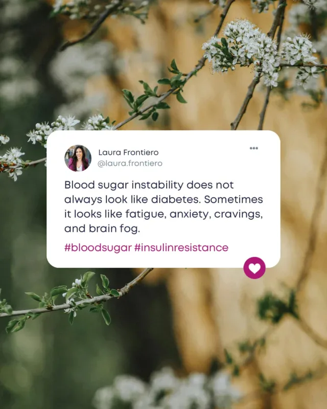 One of the biggest misconceptions I see is that blood sugar only matters if you have diabetes.In reality, blood sugar regulation influences nearly every system in the body. Energy, hormones, mood, inflammation, brain function, and metabolism all depend on keeping glucose relatively stable throughout the day.Often, the earliest signs are subtle. Afternoon fatigue, constant cravings, feeling irritable if you skip a meal, waking in the middle of the night, brain fog after eating.These symptoms don’t automatically mean something is wrong, but they are worth paying attention to.The good news is that improving blood sugar doesn’t usually require a complete overhaul of your diet. Eating enough protein, moving after meals, prioritizing sleep, and building muscle are some of the most powerful interventions we have.Blood sugar isn’t just about preventing disease, it’s about feeling better every day.Looking for more tips on your wellness journey? Let’s chat! Comment CHAT below for a link to a free discovery call with one of my health coaches. .....#bloodsugarbalance #bloodsugarcontrol #brainfog #rootcause #insulinresistance