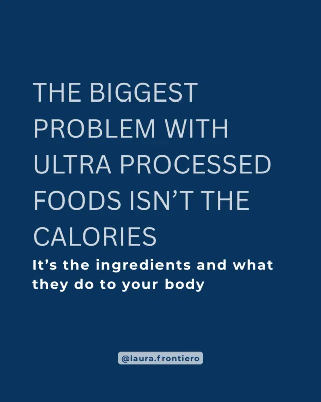 One of the biggest misconceptions in nutrition is that all calories behave the same way in the body.Food is much more than energy. It provides information that influences hormones, the gut microbiome, inflammation, satiety, and metabolic health.That doesn’t mean every packaged food is harmful or that every meal has to be homemade. Nutrition should never become a source of unnecessary stress.Instead of striving for perfection, focus on increasing the percentage of whole, minimally processed foods on your plate. If most of your meals are built around quality protein, vegetables, fruit, healthy fats, and fiber, you’re already supporting your health in meaningful ways.The goal isn’t to eliminate convenience. It’s to make convenience work in your favor.Looking for more help on your wellness journey? Try a free discovery call with one of our health coaches. Just comment CALL below for the link. .....#ultraprocessedfood #preservatives #guthealth #realingredients #functionalfood