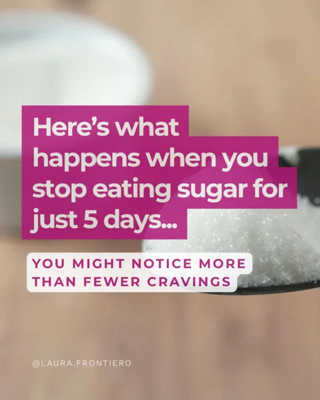 I don’t think you need to be afraid of sugar, but I do think most of us eat more added sugar than we realize.A short break from added sugar isn’t about “detoxing” your body. It’s about paying attention to what changes when you remove it.Do your cravings change? Is your energy more stable? Are you actually hungry between meals? How much added sugar was hiding in the foods you were eating?Those answers can tell you a lot more than another restrictive diet ever will.If you want to try it with me, comment SUGAR below and I’ll send you my free 5 Day Sugar Detox.......#sugardetox #inflammation #rootcause #sweettreat #moderation