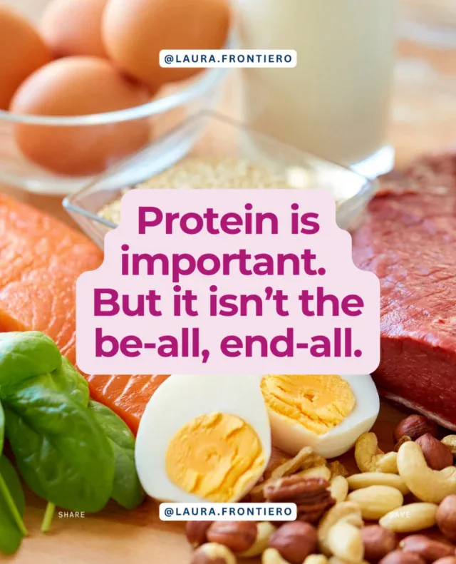 Protein has become the answer to almost everything lately.Lose weight? Protein.Build muscle? Protein.Control appetite? Protein.Age well? Protein.And yes, protein matters.But I don’t want people so focused on hitting a protein number that they forget about fiber, plants, healthy fats, micronutrients, food variety and whether they’re actually digesting what they’re eating.A healthy diet is bigger than one macronutrient.If your entire nutrition strategy can be summarized in grams of protein, you’re missing a lot of the picture.If you want to learn about protein and how much you actually need, check out my blog, “Protein for Women Over 40.” Just comment BLOG below for the link. .....#protein #proteinforwomen #toomuchprotein #functionalhealth #rootcause