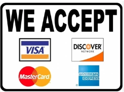 We Accept Credit Cards