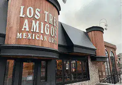 Exterior view of Los Tres Amigos Mexican Grill restaurant.