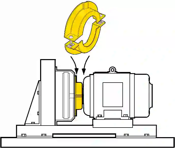 Motor safety cover for industrial machinery and equipment.