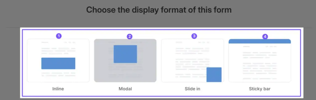 types on opt-in forms