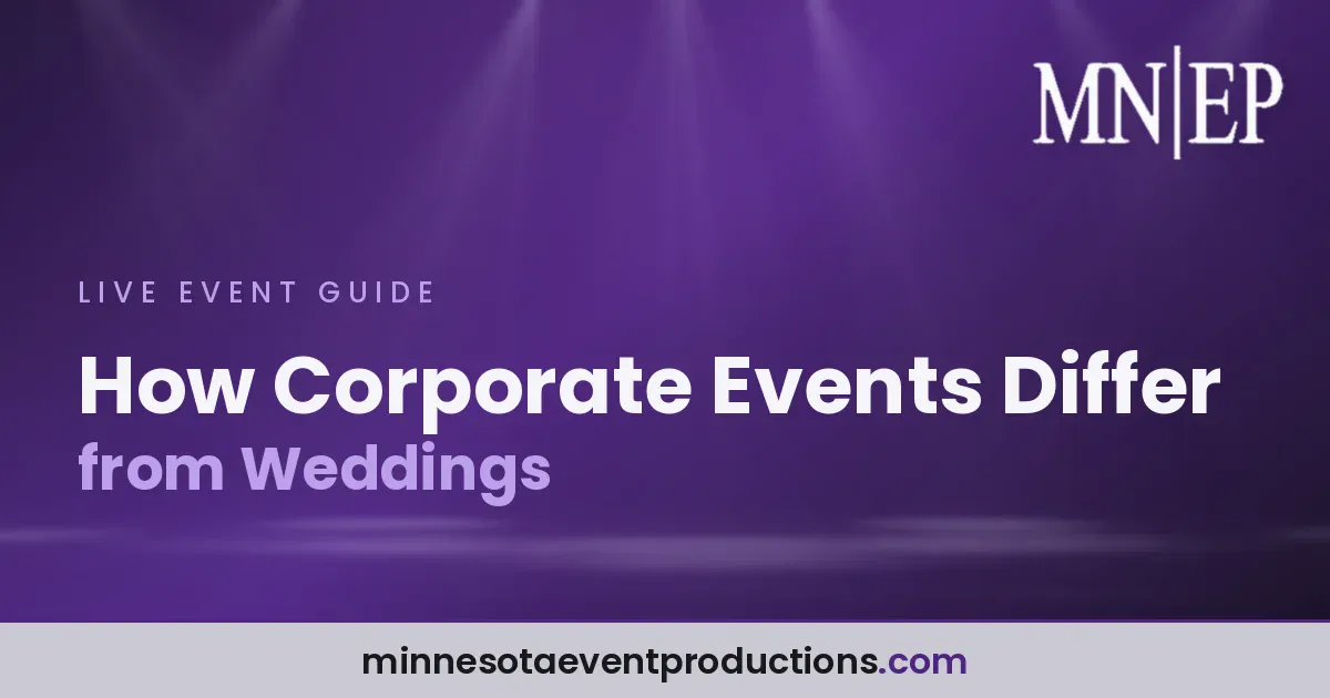 Read more about the article How Corporate Events Differ from Weddings
