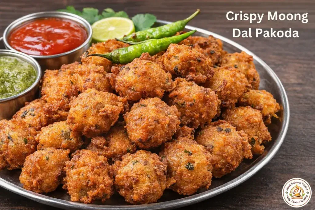 Crispy moong dal pakoda recipe in Hindi street style