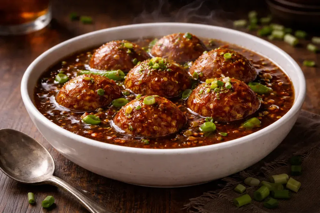 Street style veg manchurian gravy