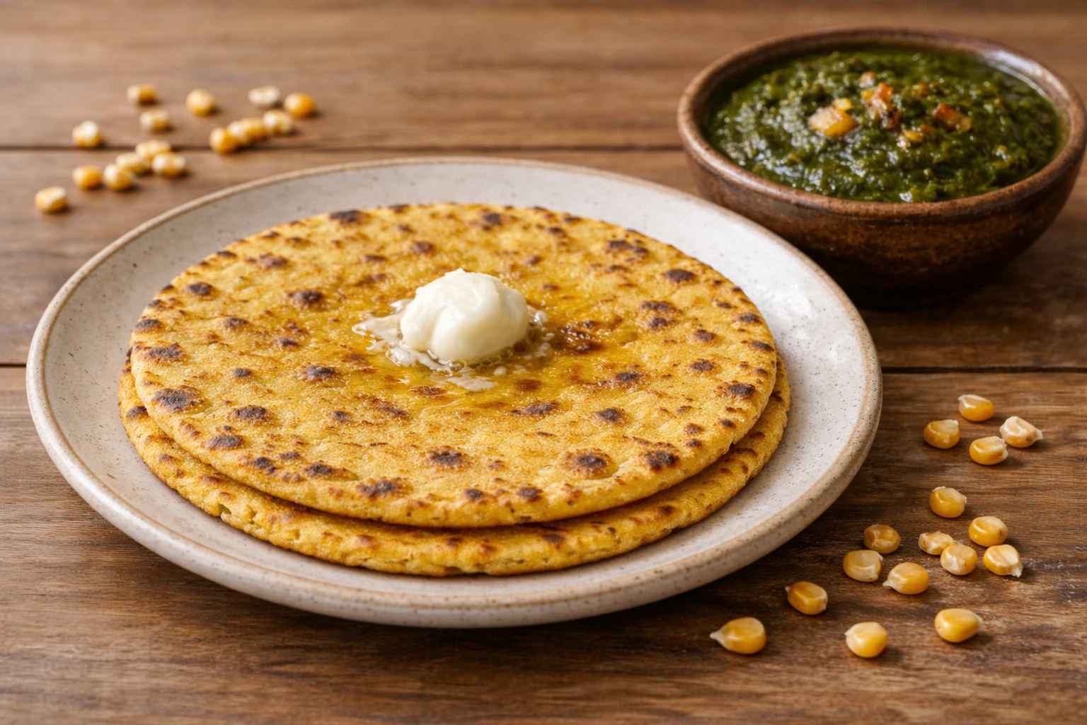 makki roti with sarson ka saag