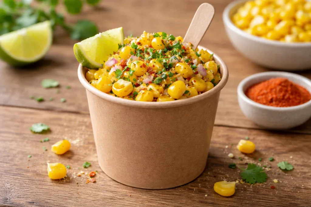street style sweet corn chaat
