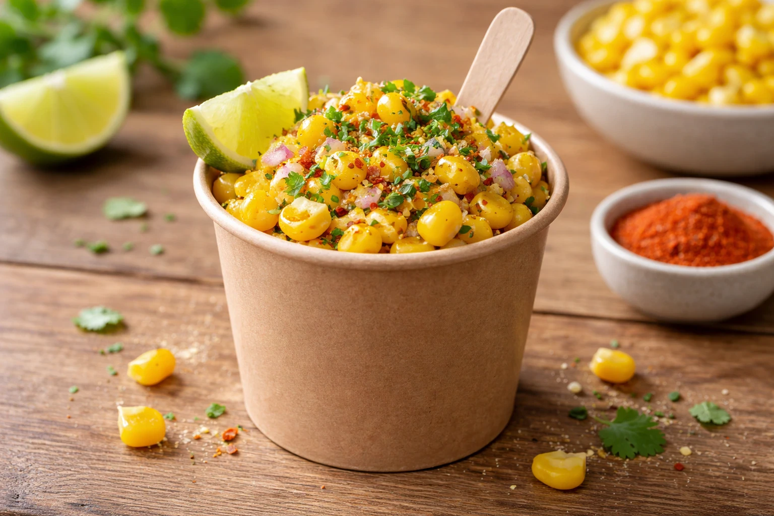 street style sweet corn chaat
