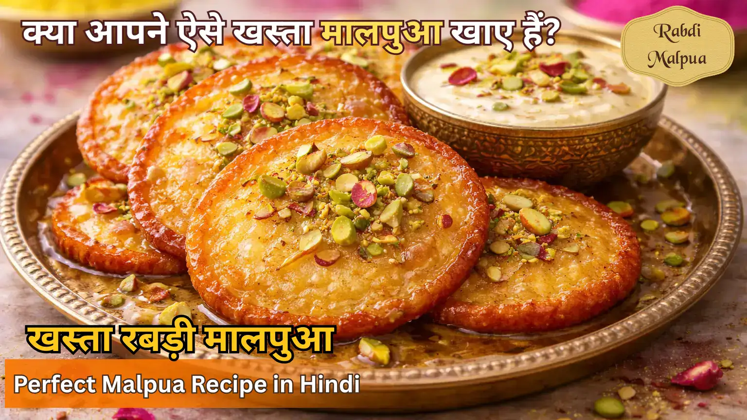 Malpua recipe in hindi – होली स्पेशल रबड़ी मालपुआ खस्ता और रसदार