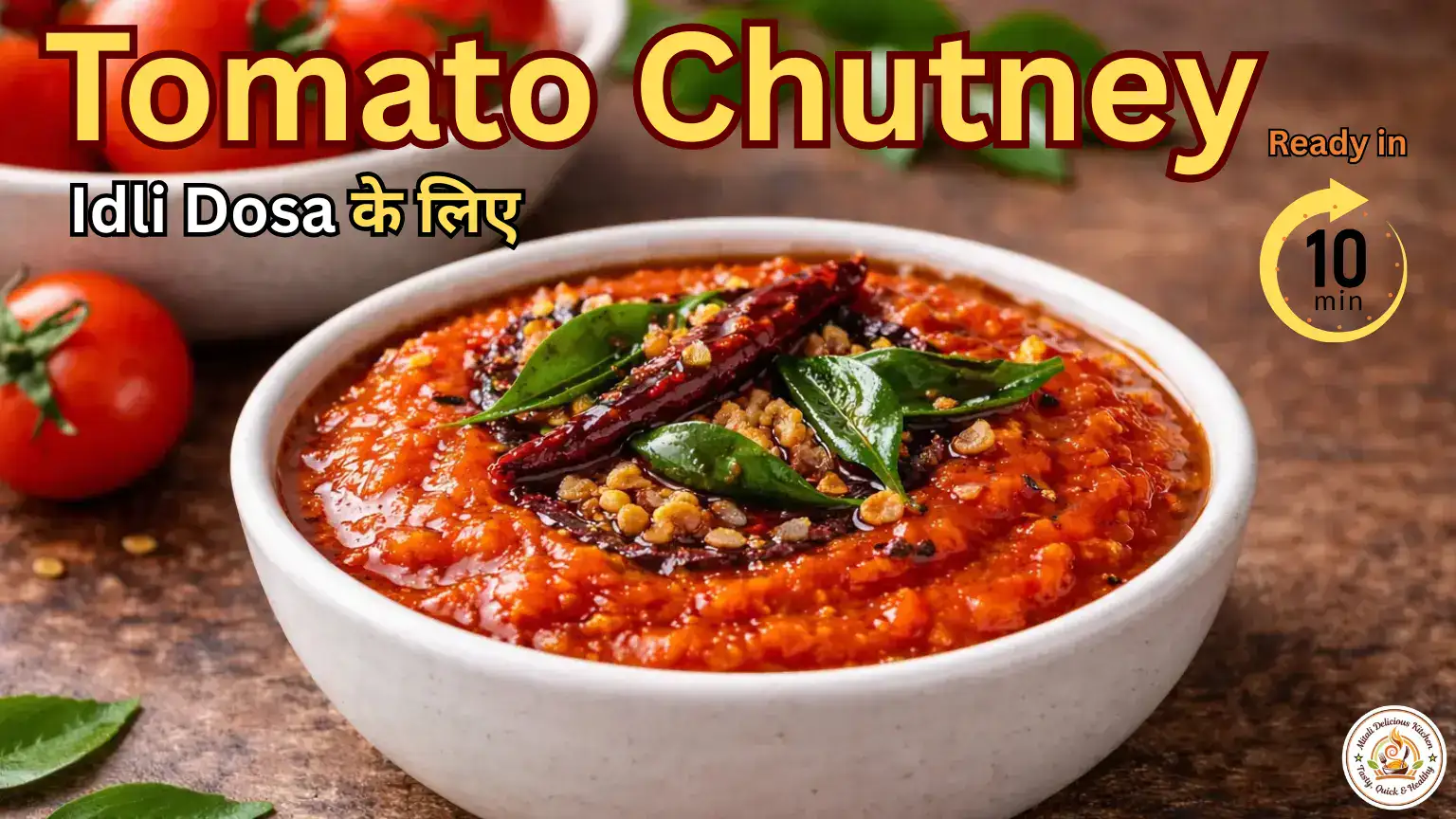 Tomato chutney for idli dosa in Hindi spicy South Indian tomato chutney recipe ready in 10 minutes