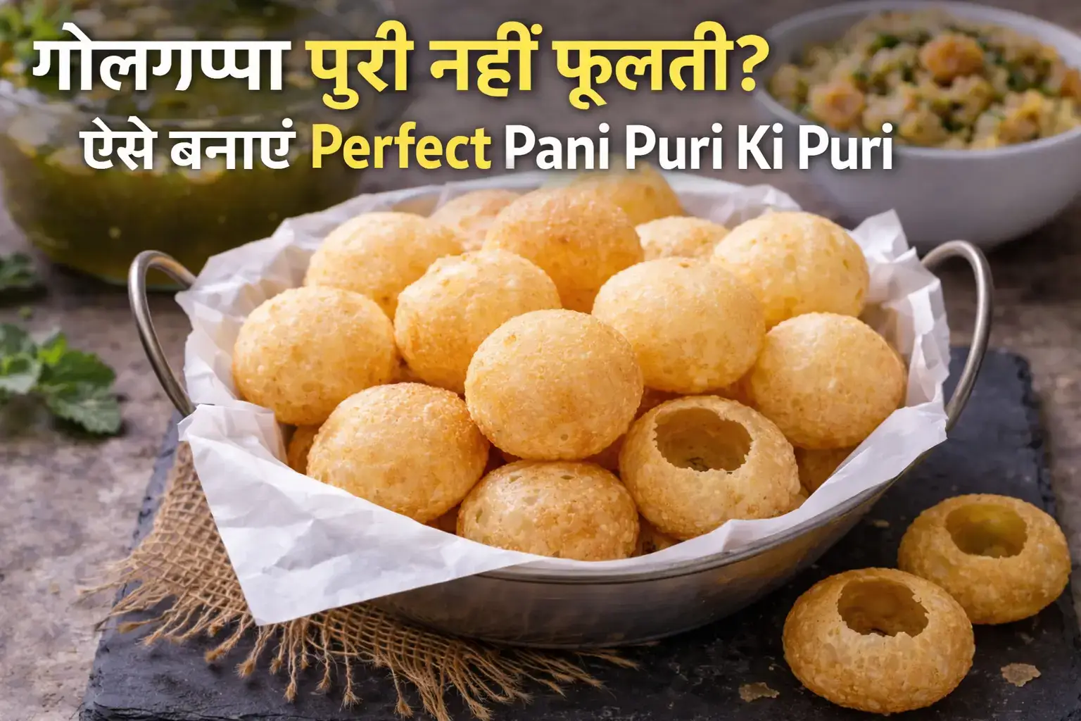 गोलगप्पा पुरी नहीं फूलती perfect pani puri ki puri – खस्ता और फूली हुई पुरी
