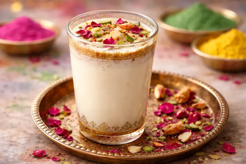 होली स्पेशल थंडाई रेसिपी (Thandai recipe in hindi) बादाम और केसर के साथ