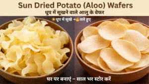 Sun Dried Potato Wafers Recipe In hindi at Home – धूप में सूखने वाले आलू के वेफर और तले हुए कुरकुरे चिप्स - Aloo Wafers