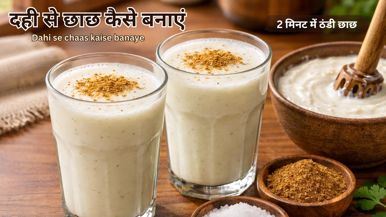 दही से छाछ कैसे बनाएं (dahi se chaas kaise banaye) homemade chaas with cumin powder