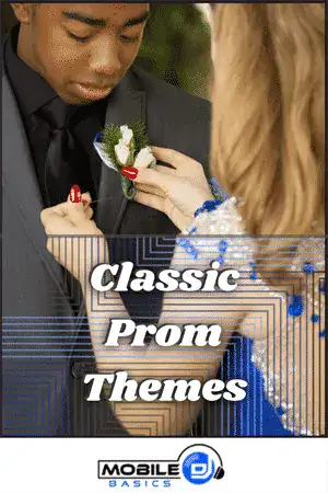Young man in tuxedo receiving a corsage at a prom event.