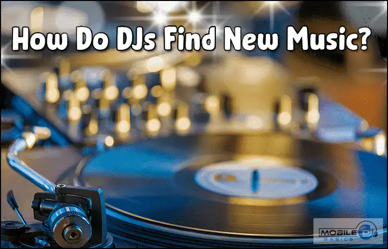 Close-up of a DJ turntable and vinyl record for music discovery.