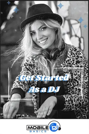 Young female DJ with headphones and hat, smiling at the camera.