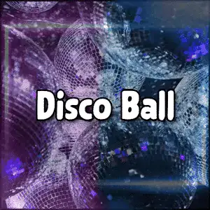 Disco ball with colorful lights for mobile DJ party setup.
