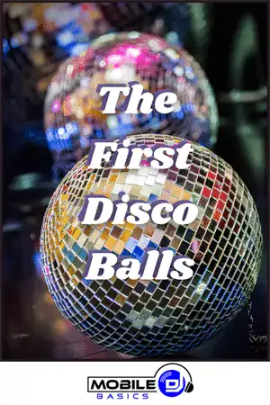 Two disco balls with colorful reflections for mobile DJ basics.