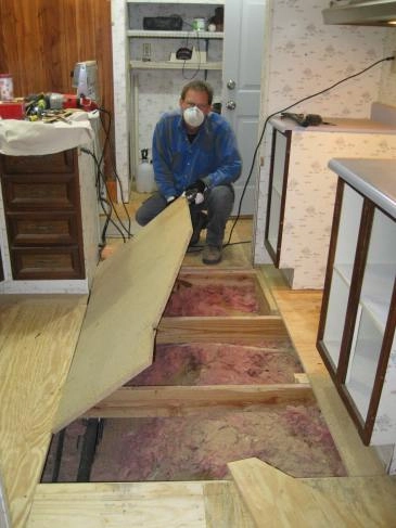 new plywood to replace subflooring in a mobile home