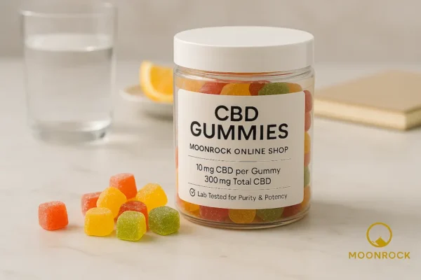 CBD Gummies – Premium Fruit Flavored Edibles | Moonrock Online Shop Hero Banner