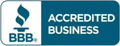 BBB Accredited Business badge featuring the trusted BBB torch logo on a blue background—a symbol of Moore Home Services’ commitment to honest, reliable HVAC, plumbing, and drain solutions. Our BBB accreditation reflects our dedication to clean service and customer satisfaction, backed by industry-leading guarantees for your peace of mind.