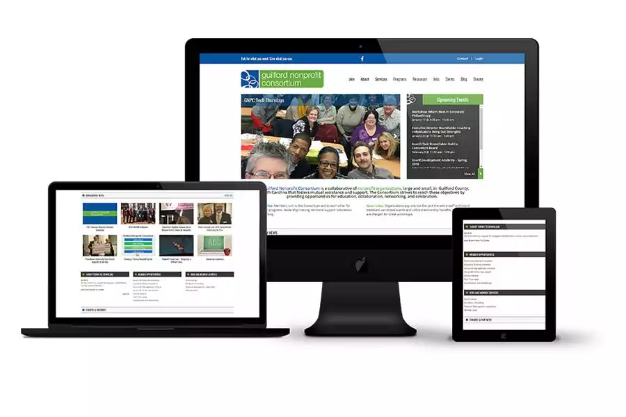 Guilford Nonprofit Consortium WordPress Website wordpress monthly maintenance