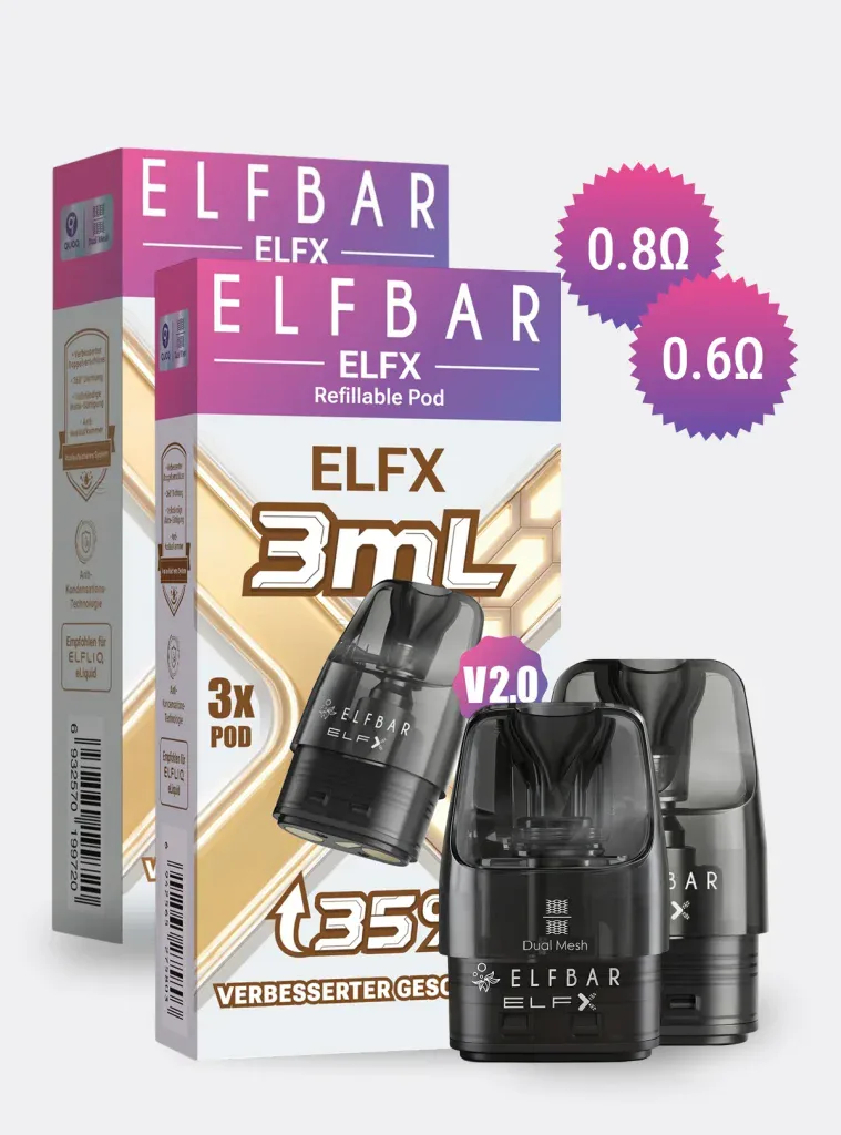 ELFBAR ELFX Pod V2.0 2 ml und 3 ml