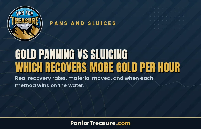 Read more about the article Gold Panning vs Sluicing Comparison: Which Recovers More Gold Per Hour