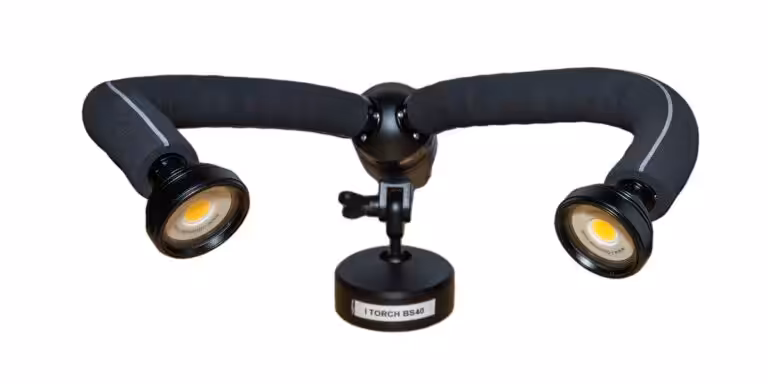 Éclairage sous-marin puissant pour explorer les merveilles des fonds marins.