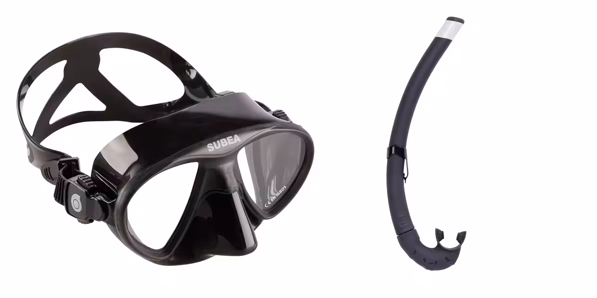Masque de plongée et tuba Subea pour explorer le monde sous-marin avec confort.
