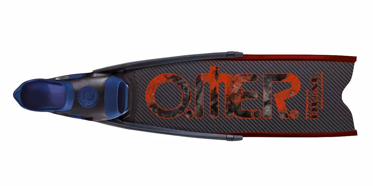 Palmes de plongée Omer Dual, idéales pour l'apnée et la plongée sous-marine.