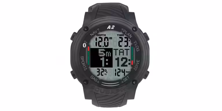 Montre de plongée Scubapro A2, idéale pour les explorations sous-marines et la navigation.