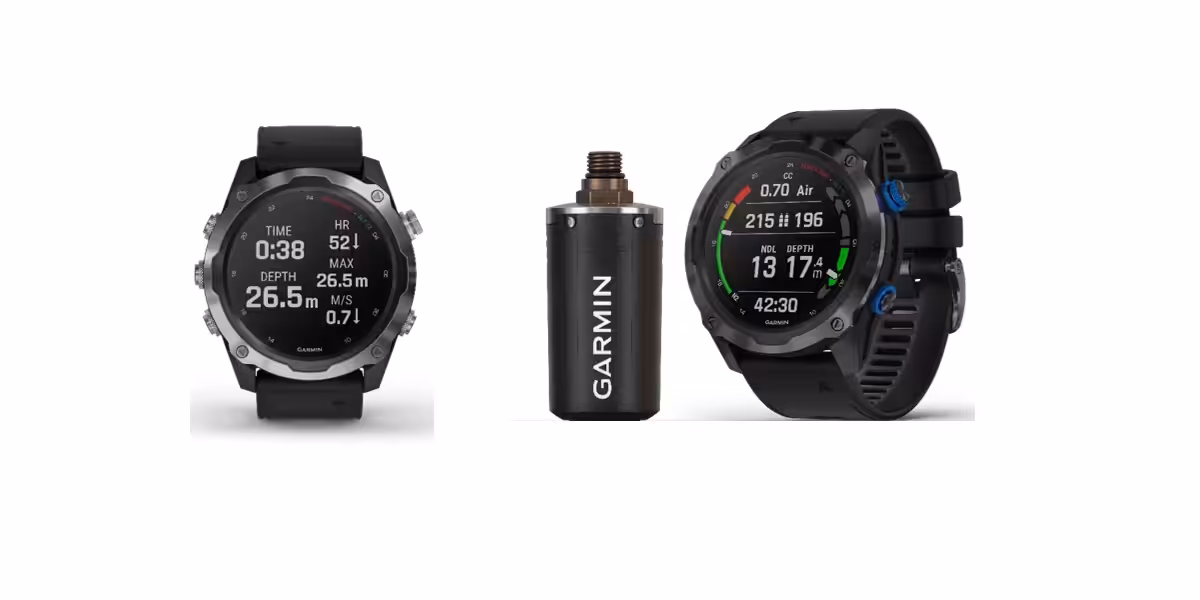 Montres de plongée Garmin : outils essentiels pour les aventuriers sous-marins, mesurant profondeur et temps.