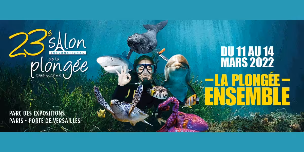 Salon international de la plongée sous-marine, animaux marins et découvertes aquatiques à Paris.