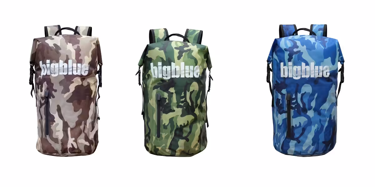 Sacs étanches Bigblue pour explorer le monde sous-marin en toute sécurité et style.