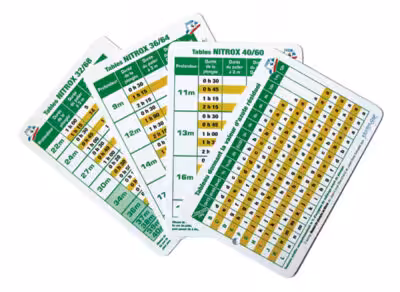 Tables de décompression pour la plongée au Nitrox