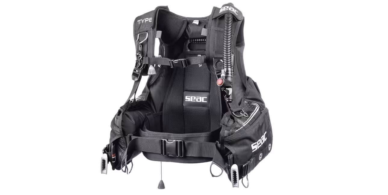 Gilet stabilisateur Seac Type 2024 : confort et sécurité optimisés pour vos aventures de plongée sous-marine.