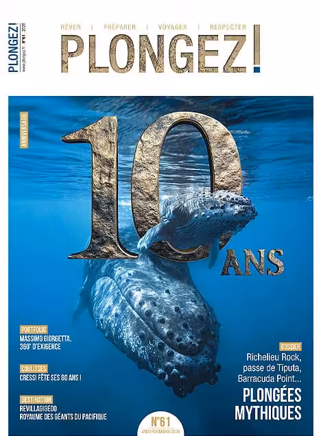 Magazine "Plongez!" : exploration sous-marine, équipements, voyages et formations pour plongeurs passionnés.