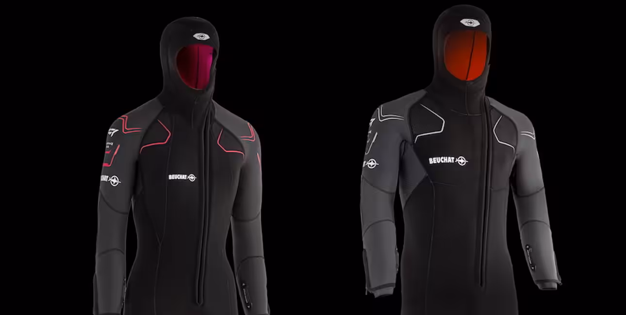 Combinaisons de plongée Beuchat, idéales pour l'équipement et la formation en plongée sous-marine.