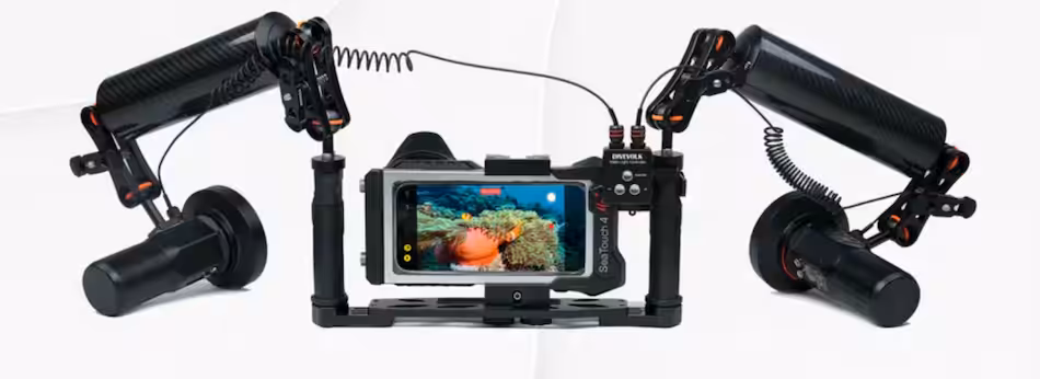 Équipement de plongée sous-marine pour capturer des images époustouflantes de la vie aquatique.