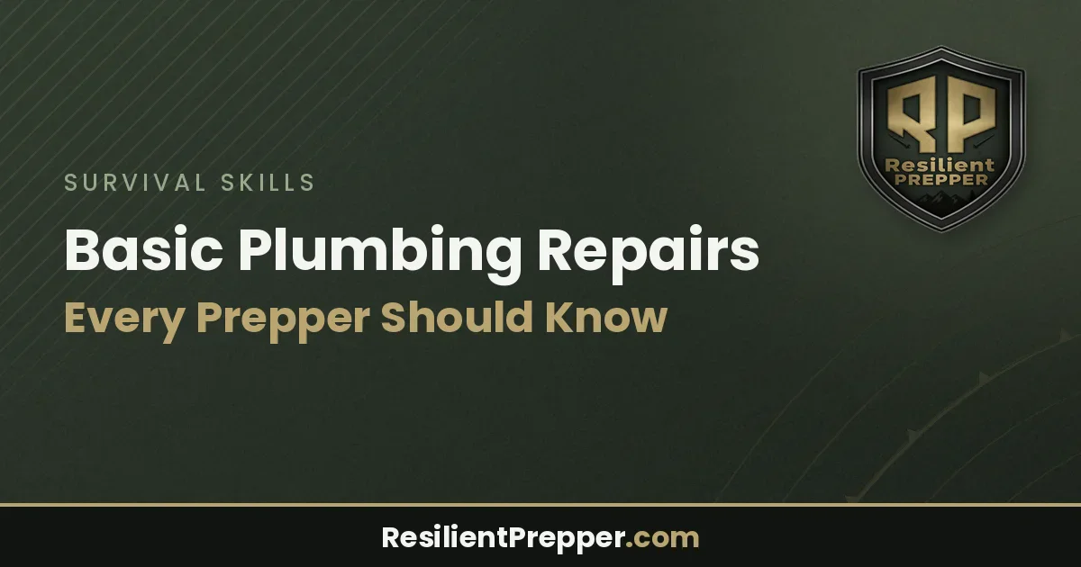 Basic Plumbing Repairs Every Prepper Should Know