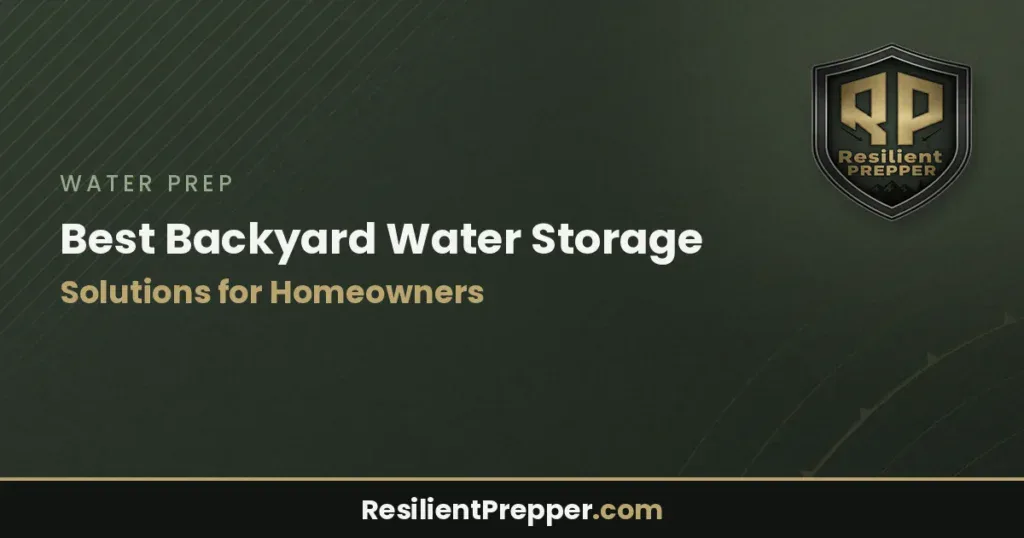 Best Backyard Water Storage Solutions for Homeowners