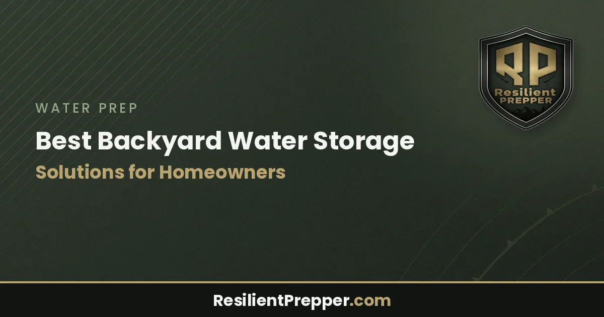 Best Backyard Water Storage Solutions for Homeowners