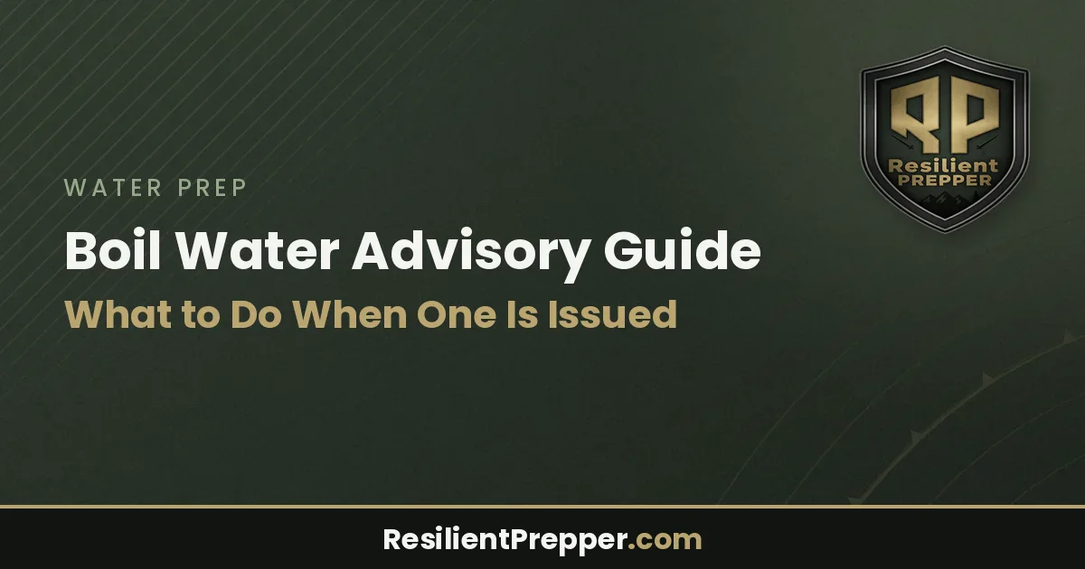 Boil Water Advisory Guide: What to Do When One Is Issued